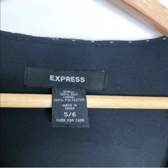 Vintage 90s Express Gothic Silk Dress Size 6 - Picture 8 of 8